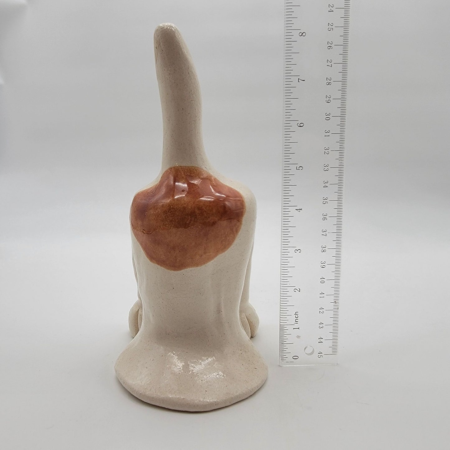 2003 Signed Pence Digging Dog Butt Pottery Sculpture
