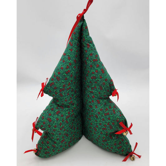 Handmade Plush Christmas Tree With Bells & Bows
