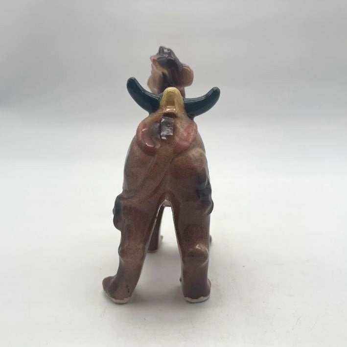 Vintage Majolica Pottery Standing Camel Figurine