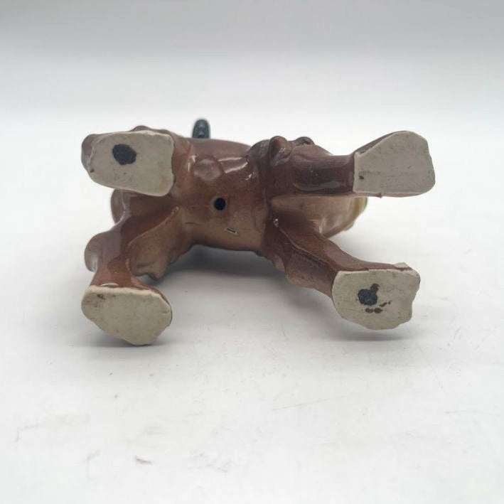 Vintage Majolica Pottery Standing Camel Figurine