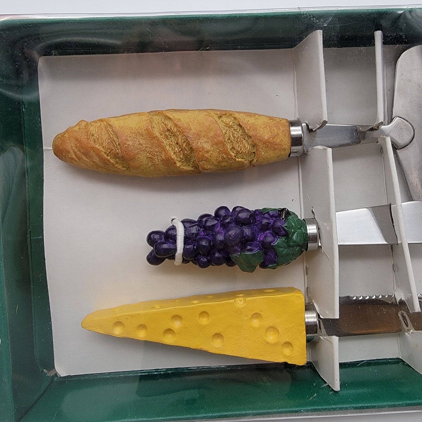 Boston Warehouse 1996 Cheese Serving Set Of 3 With Knife Spreader & Slicer In Original Box