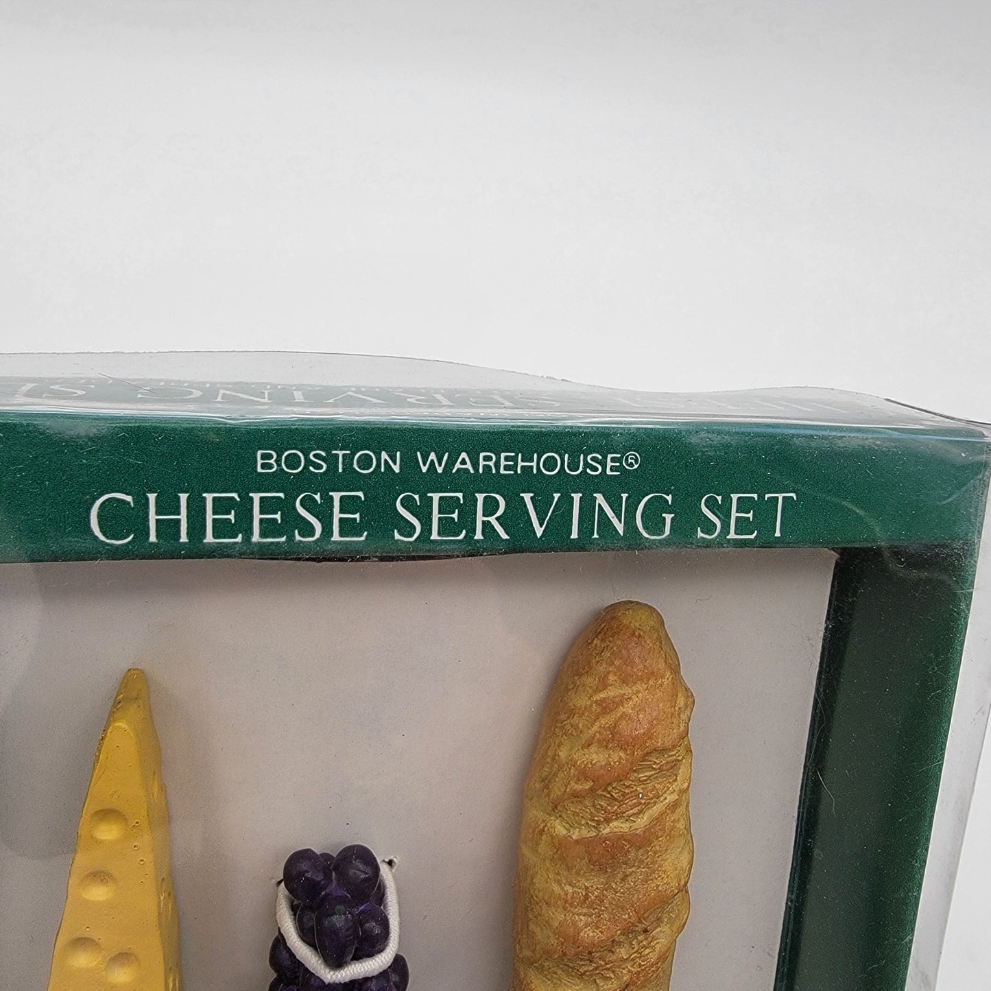 Boston Warehouse 1996 Cheese Serving Set Of 3 With Knife Spreader & Slicer In Original Box