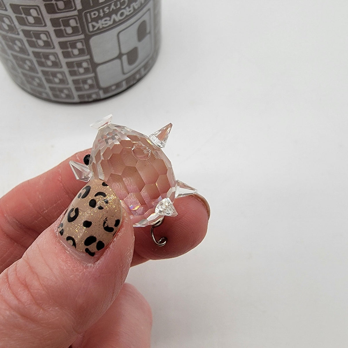Vintage Swarovski Crystal Mini Pig Figurine-  AS FOUND