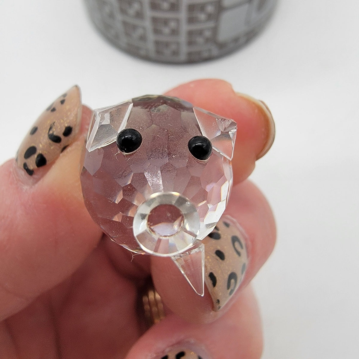 Vintage Swarovski Crystal Mini Pig Figurine-  AS FOUND