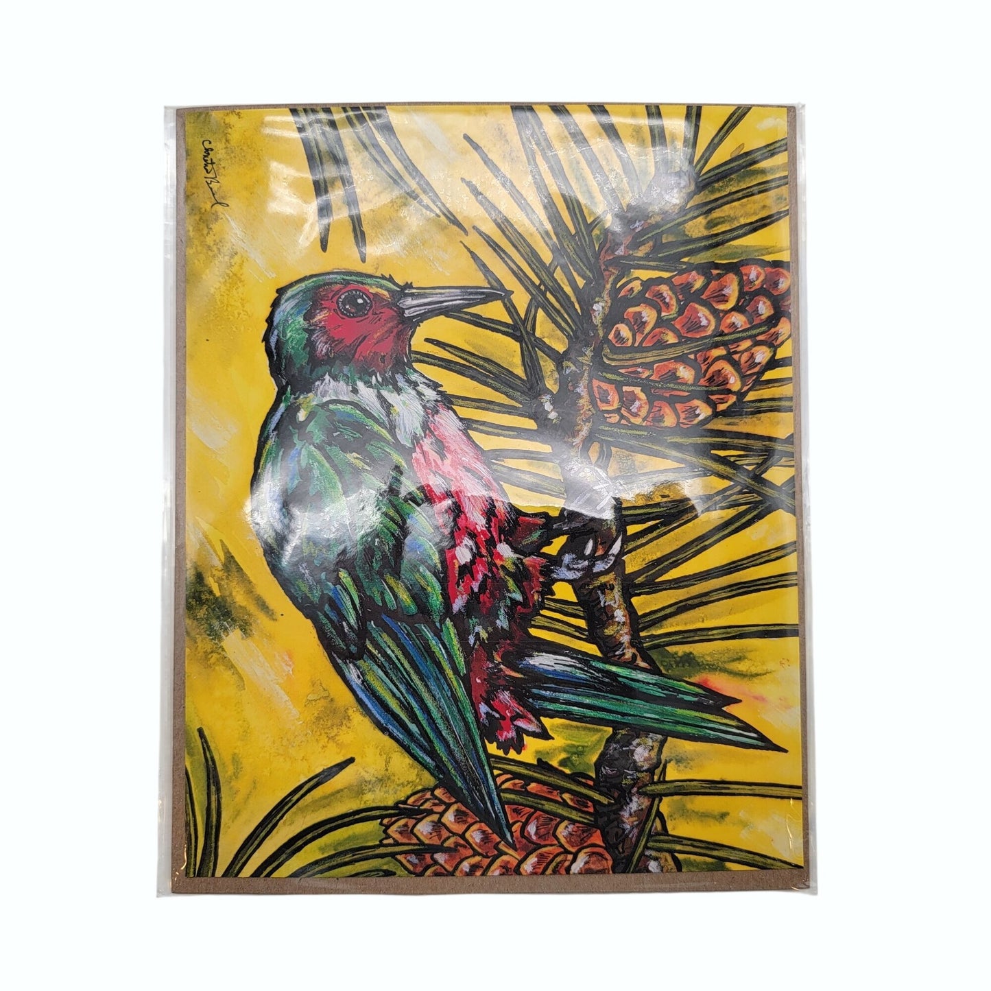 The Explorers Woodpecker Art Print By Christina Baal 8"x10" COA