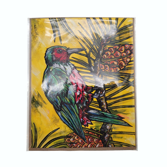 The Explorers Woodpecker Art Print By Christina Baal 8"x10" COA