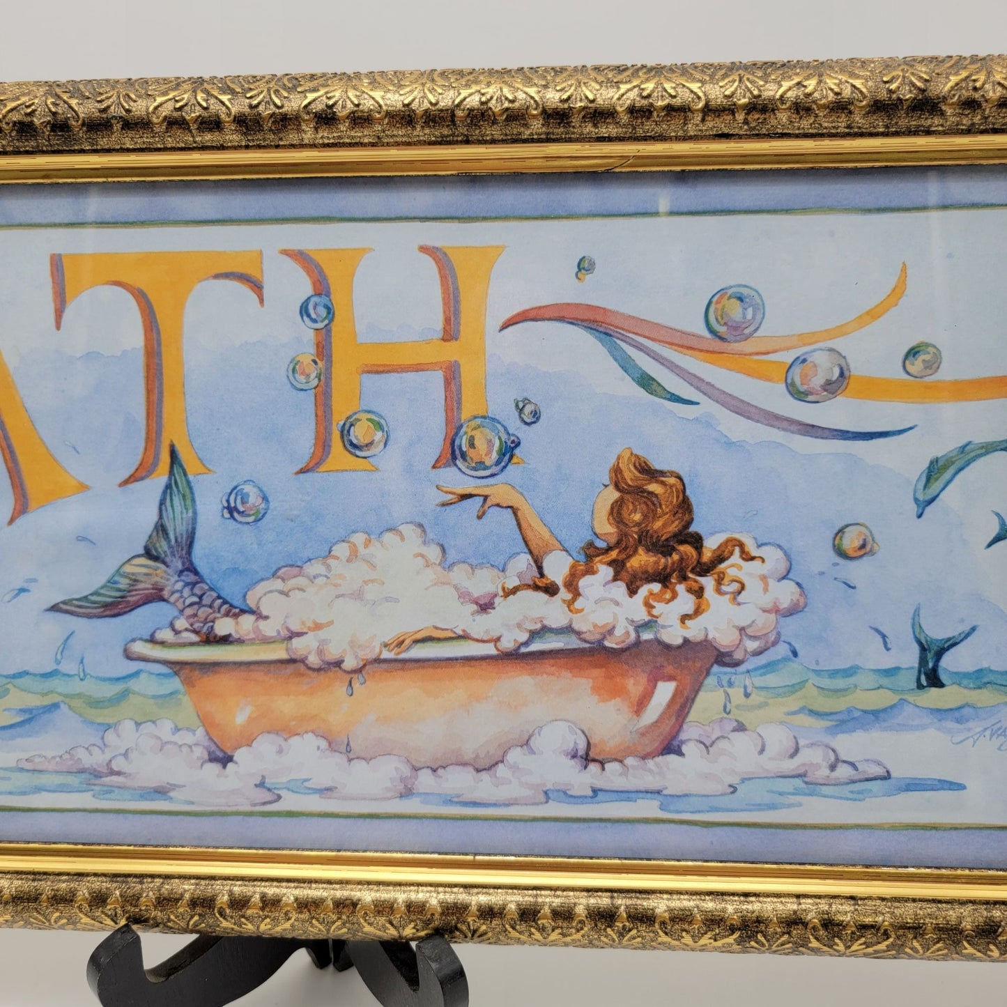 BATH Mermaid Bathroom Sign Wall Art