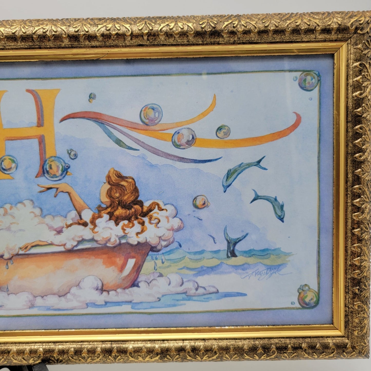 BATH Mermaid Bathroom Sign Wall Art