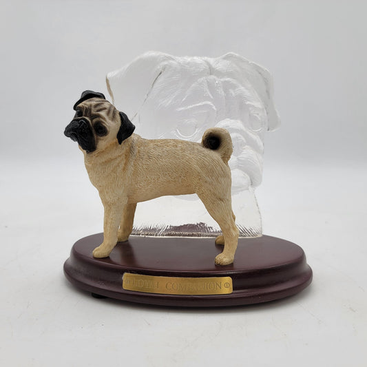 Limited-Edition Bradford Exchange Pug Figurine Loyal Companion