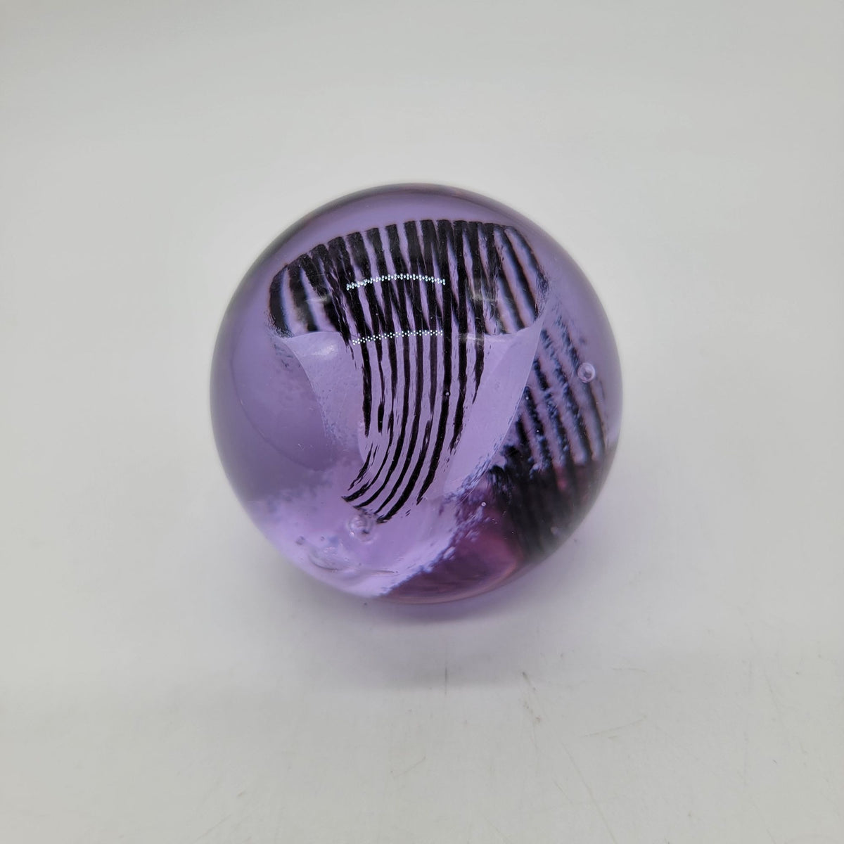 Caithness Scotland Trapeze Amethyst Purple Glass Paperweight