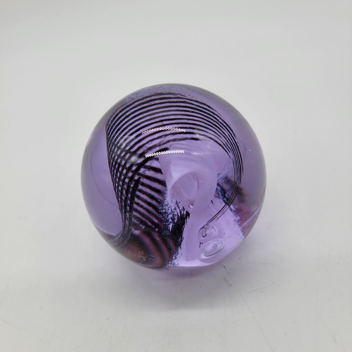 Caithness Scotland Trapeze Amethyst Purple Glass Paperweight