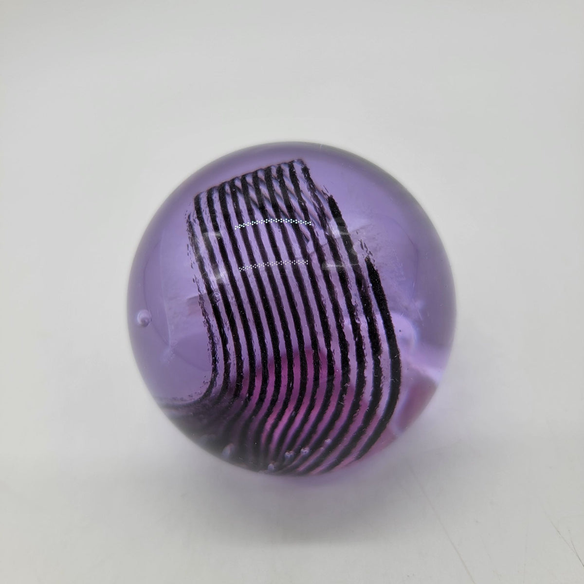 Caithness Scotland Trapeze Amethyst Purple Glass Paperweight