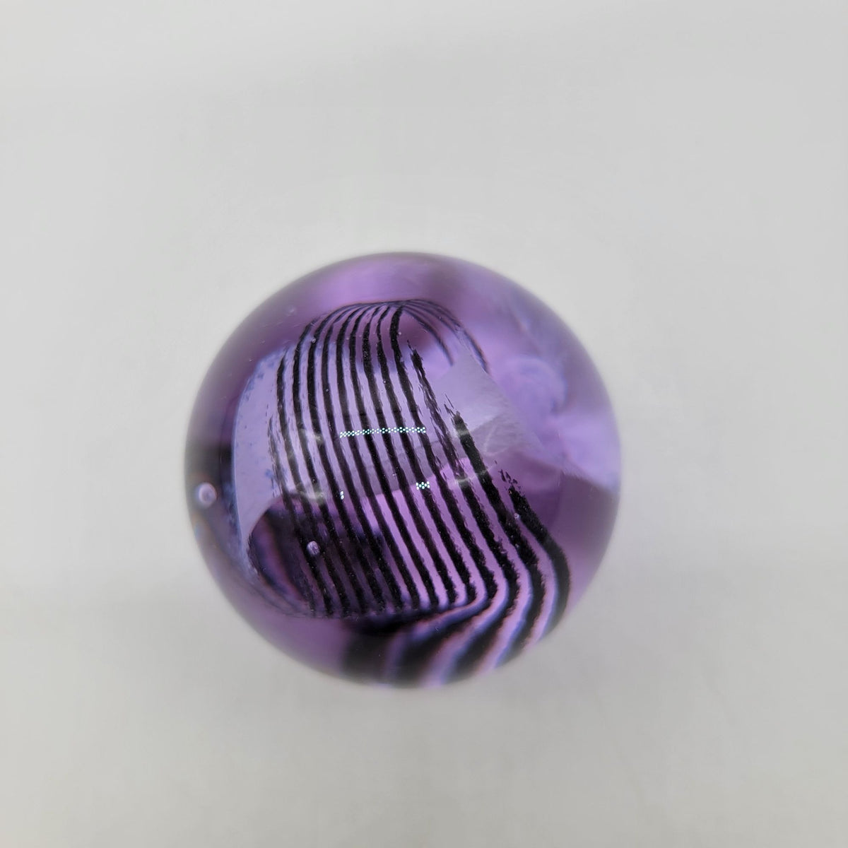 Caithness Scotland Trapeze Amethyst Purple Glass Paperweight