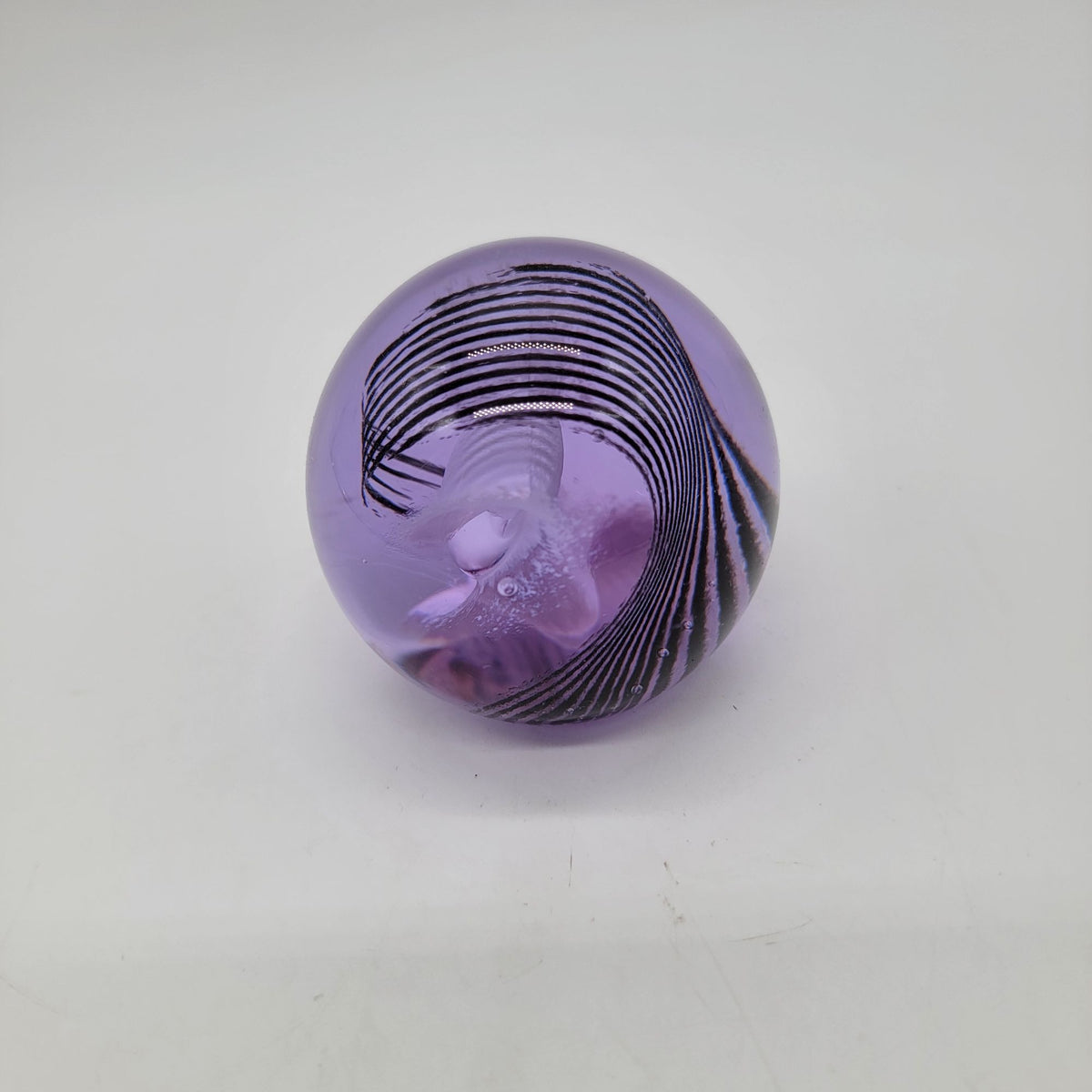 Caithness Scotland Trapeze Amethyst Purple Glass Paperweight