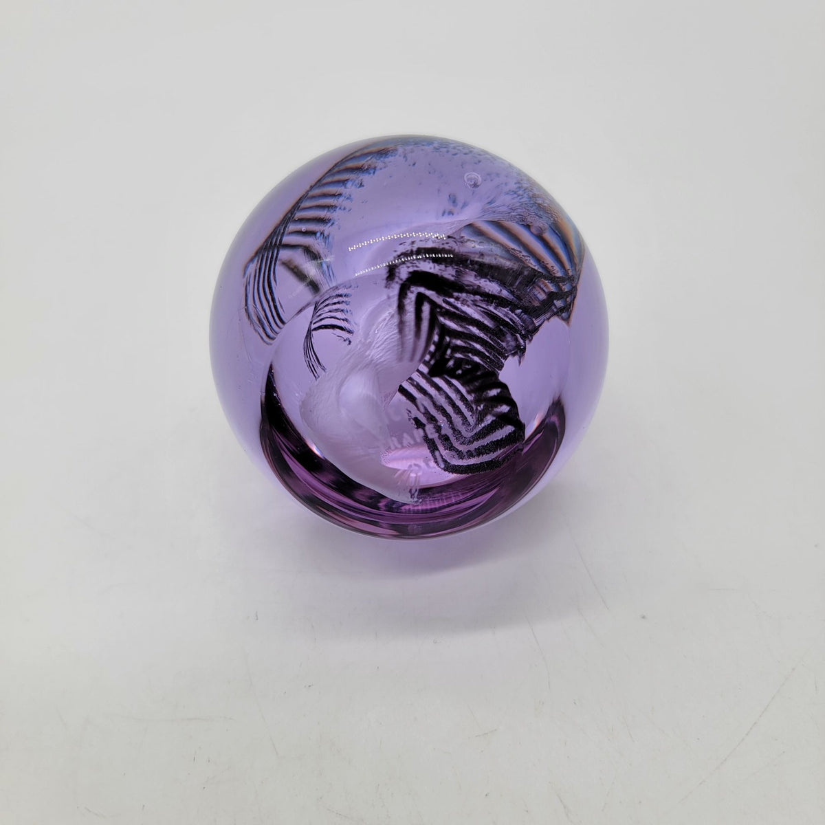 Caithness Scotland Trapeze Amethyst Purple Glass Paperweight