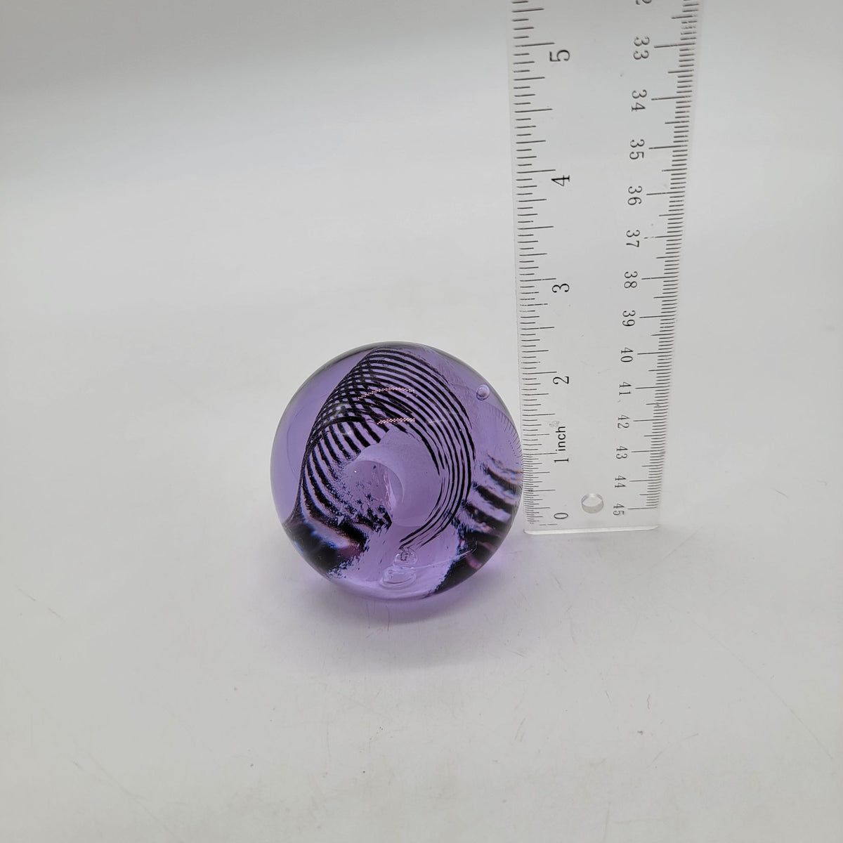 Caithness Scotland Trapeze Amethyst Purple Glass Paperweight
