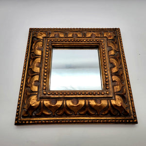 Vintage 1998 Bombay Co. Ornate Gold-Tone Square Accent Mirror