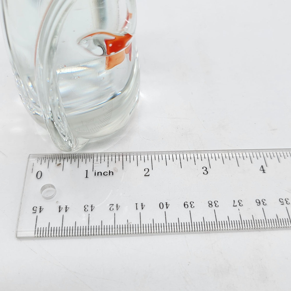 Hand-Blown Glass Cat Sculpture With GoldFish In Belly