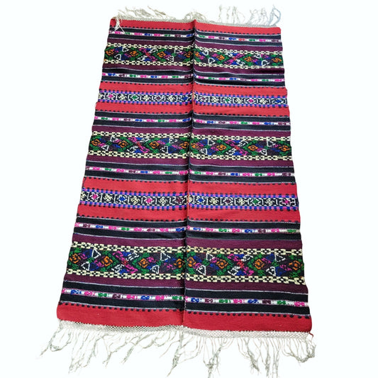 Antique Afghan Tribal Wool Rug Hand-Knotted