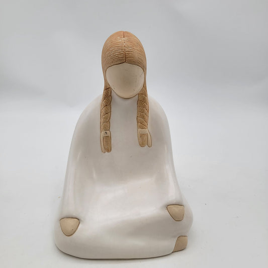 Navajo Pottery Sculpture By Jack Black 1990 Female Figure