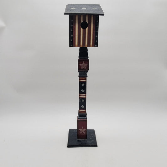 Patriotic Americana Wooden Birdhouse Decor