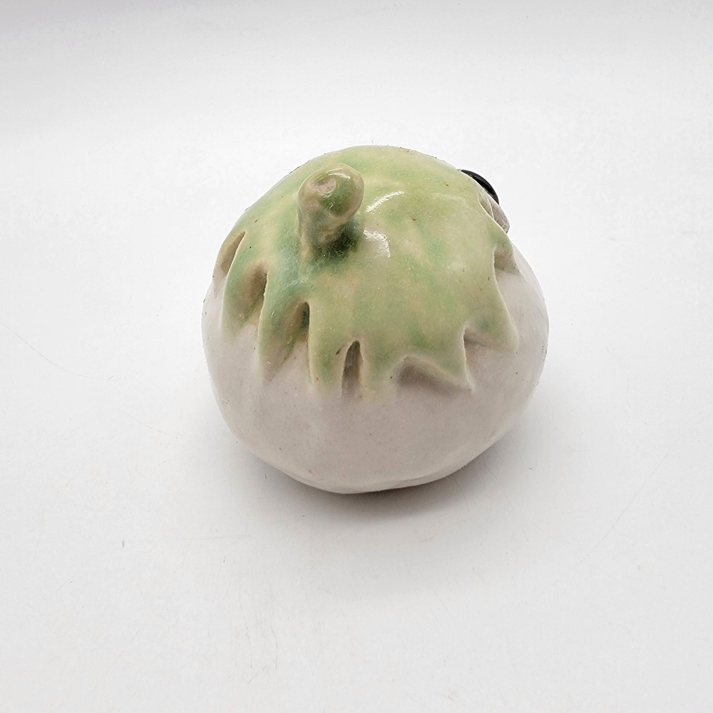 Anthropomorphic Tomato Pottery Sculpture With Quirky Face
