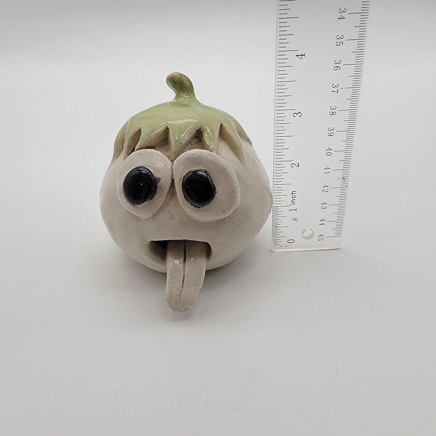 Anthropomorphic Tomato Pottery Sculpture With Quirky Face