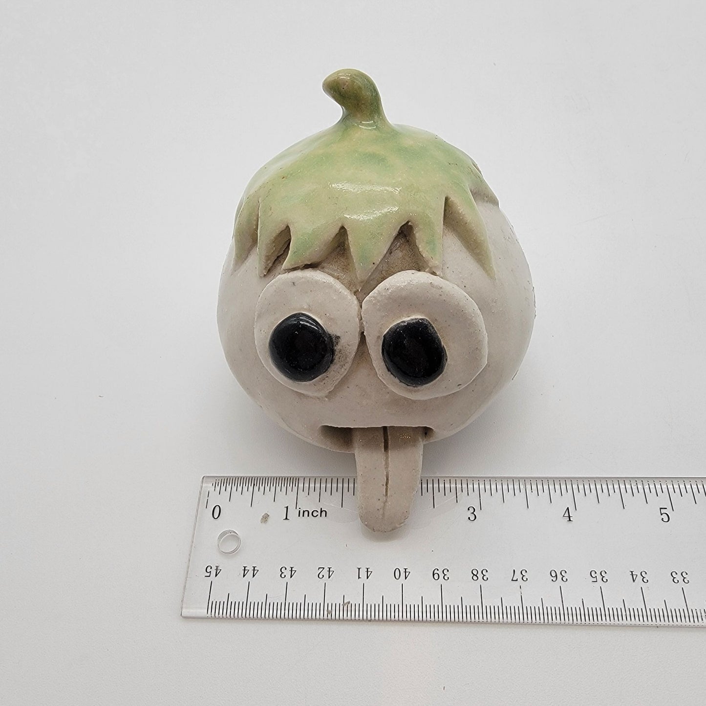 Anthropomorphic Tomato Pottery Sculpture With Quirky Face