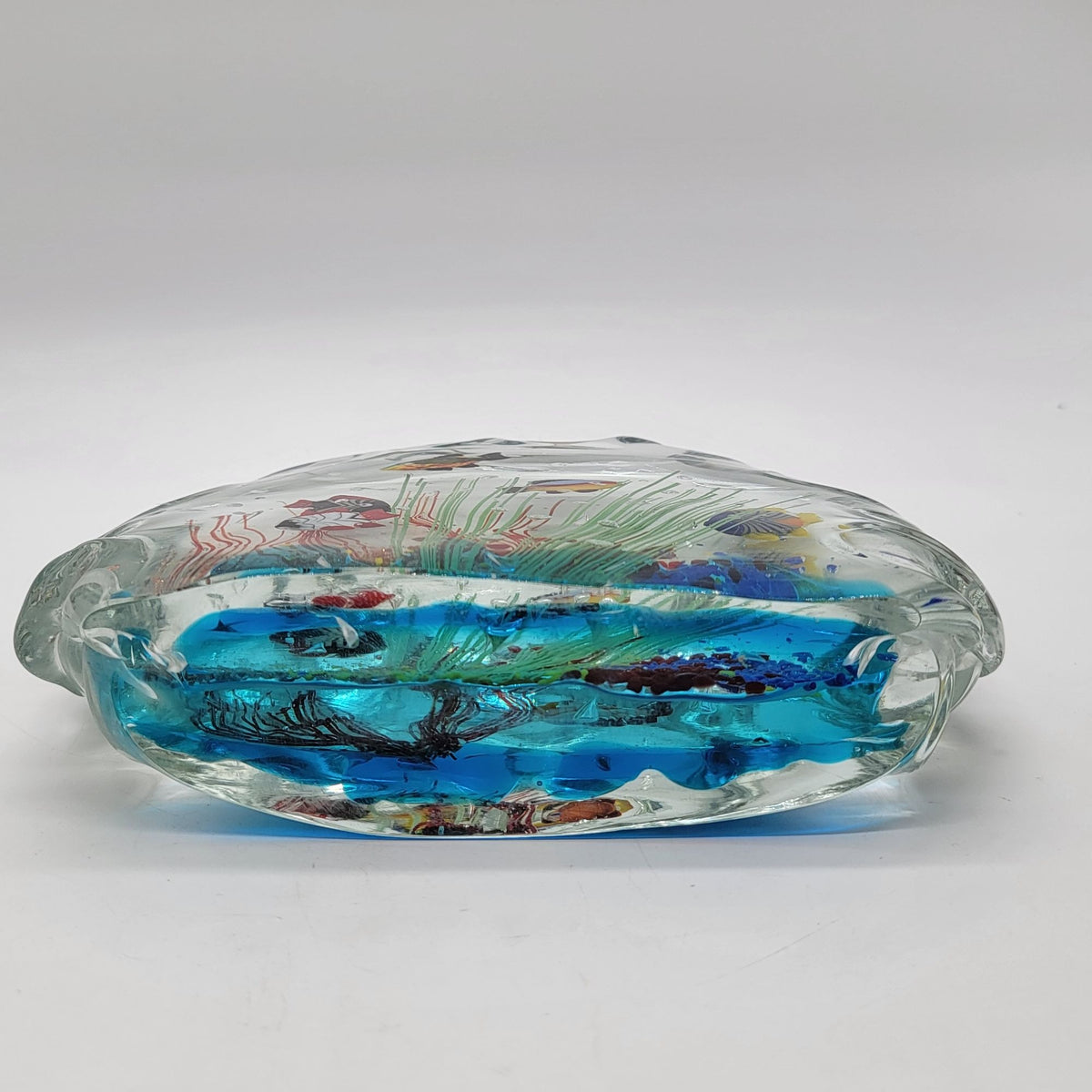 Large Vintage Murano Style Glass Aquarium Paperweight