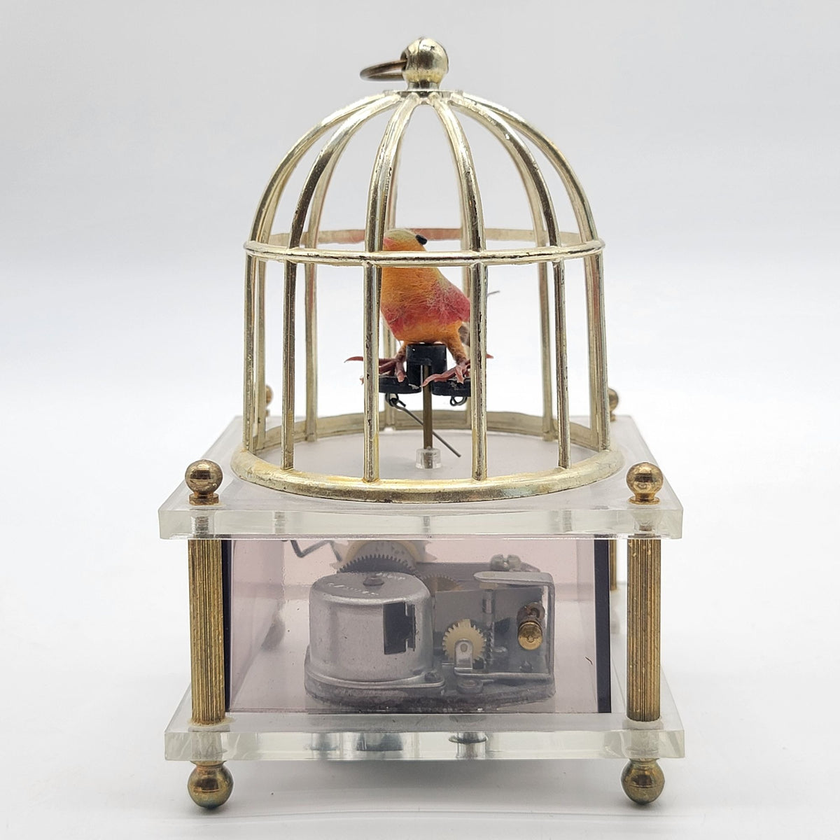1970s Bird in Cage Music Box