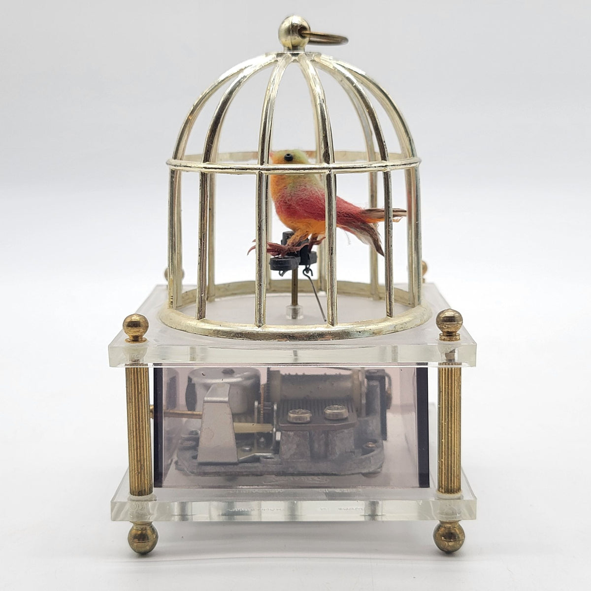 1970s Bird in Cage Music Box
