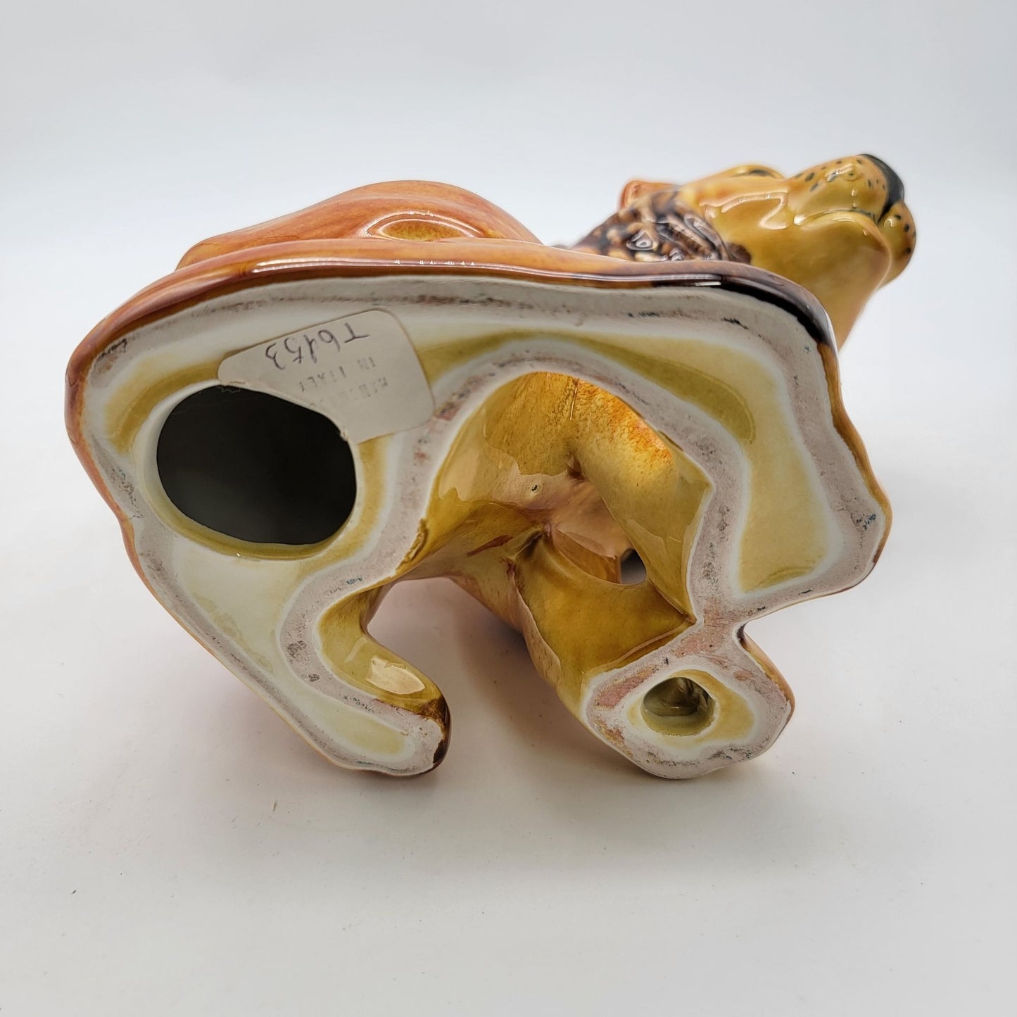 Vintage Italian Art Pottery Lion Figurine Statue