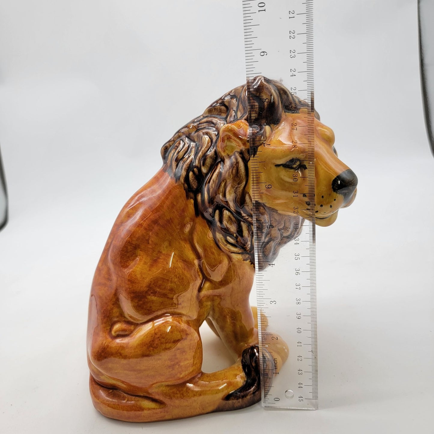 Vintage Italian Art Pottery Lion Figurine Statue