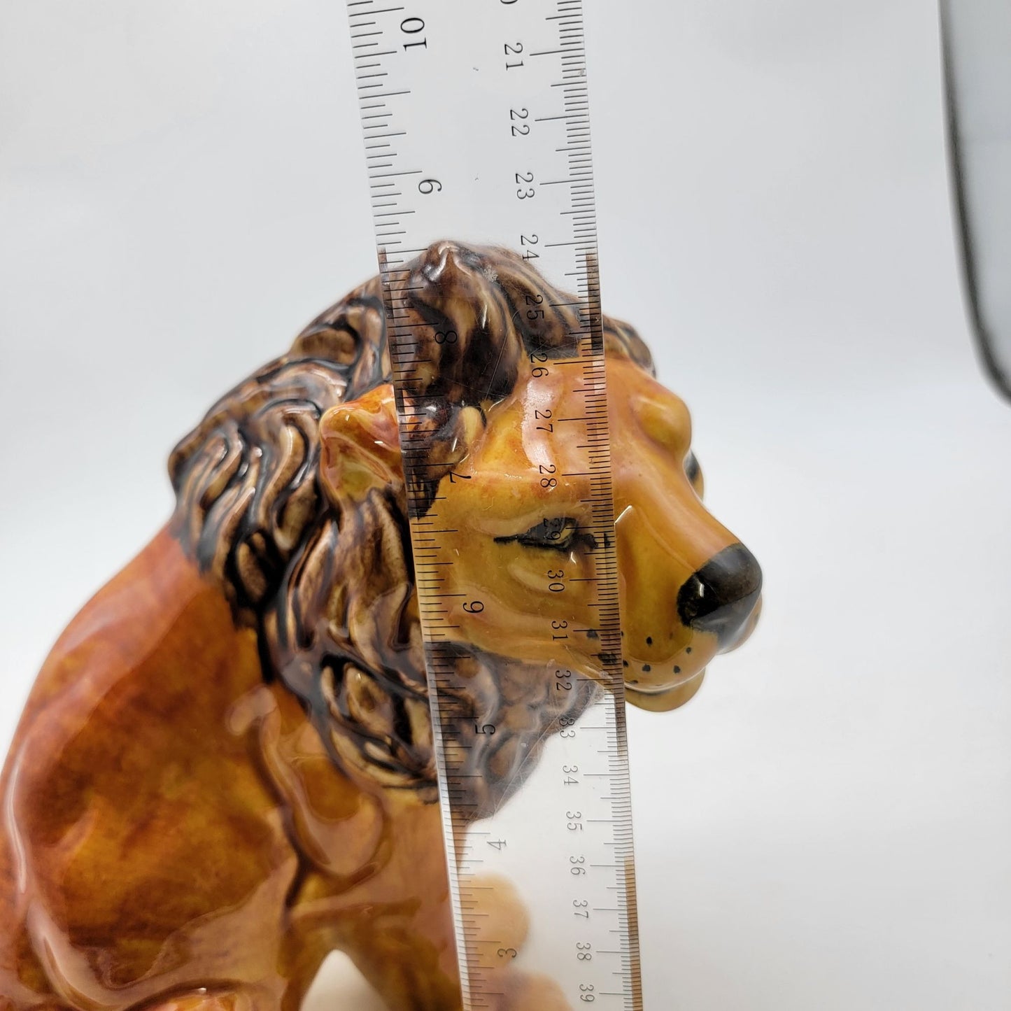 Vintage Italian Art Pottery Lion Figurine Statue