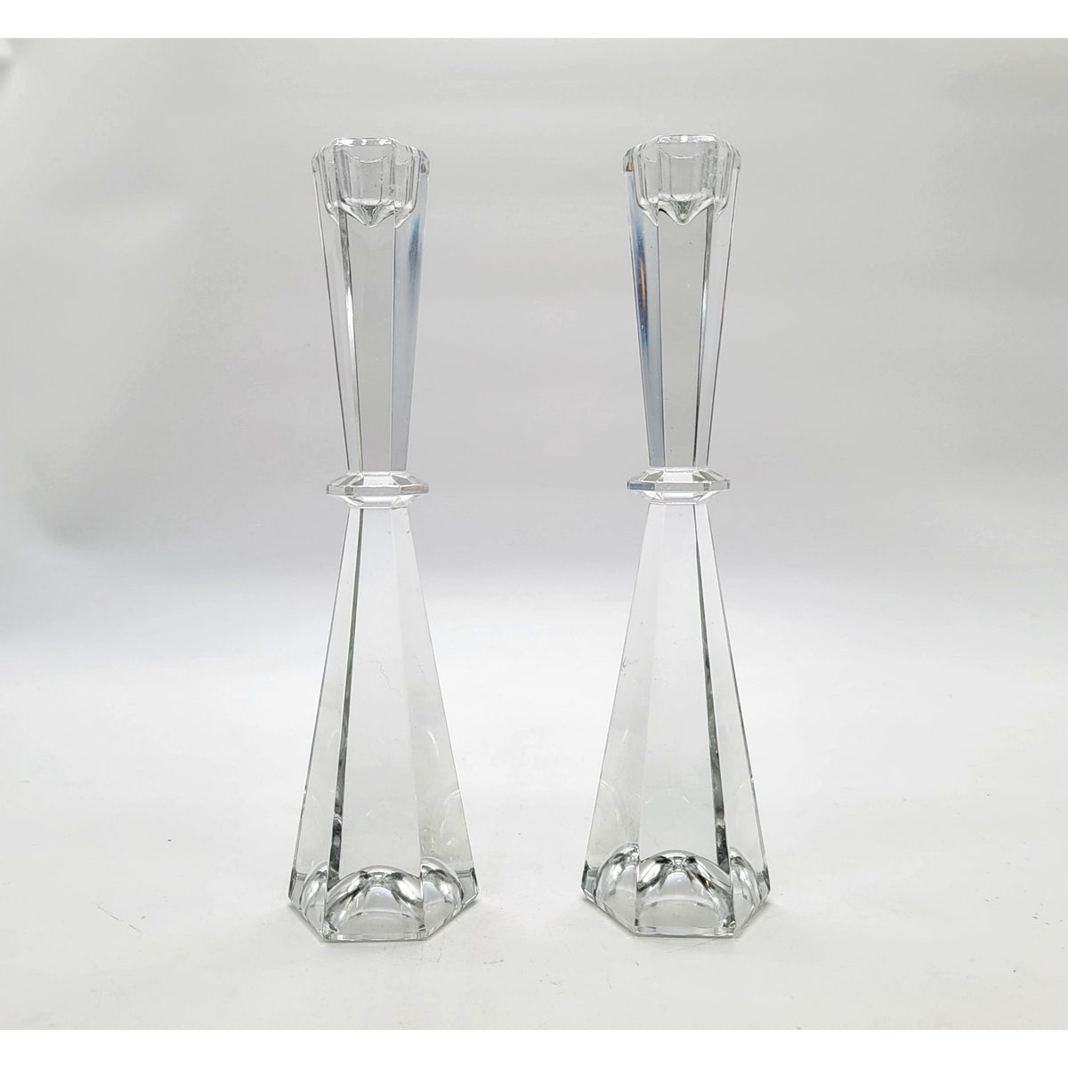 Vintage Austrian Inn Bleikristal Crystal Candlesticks