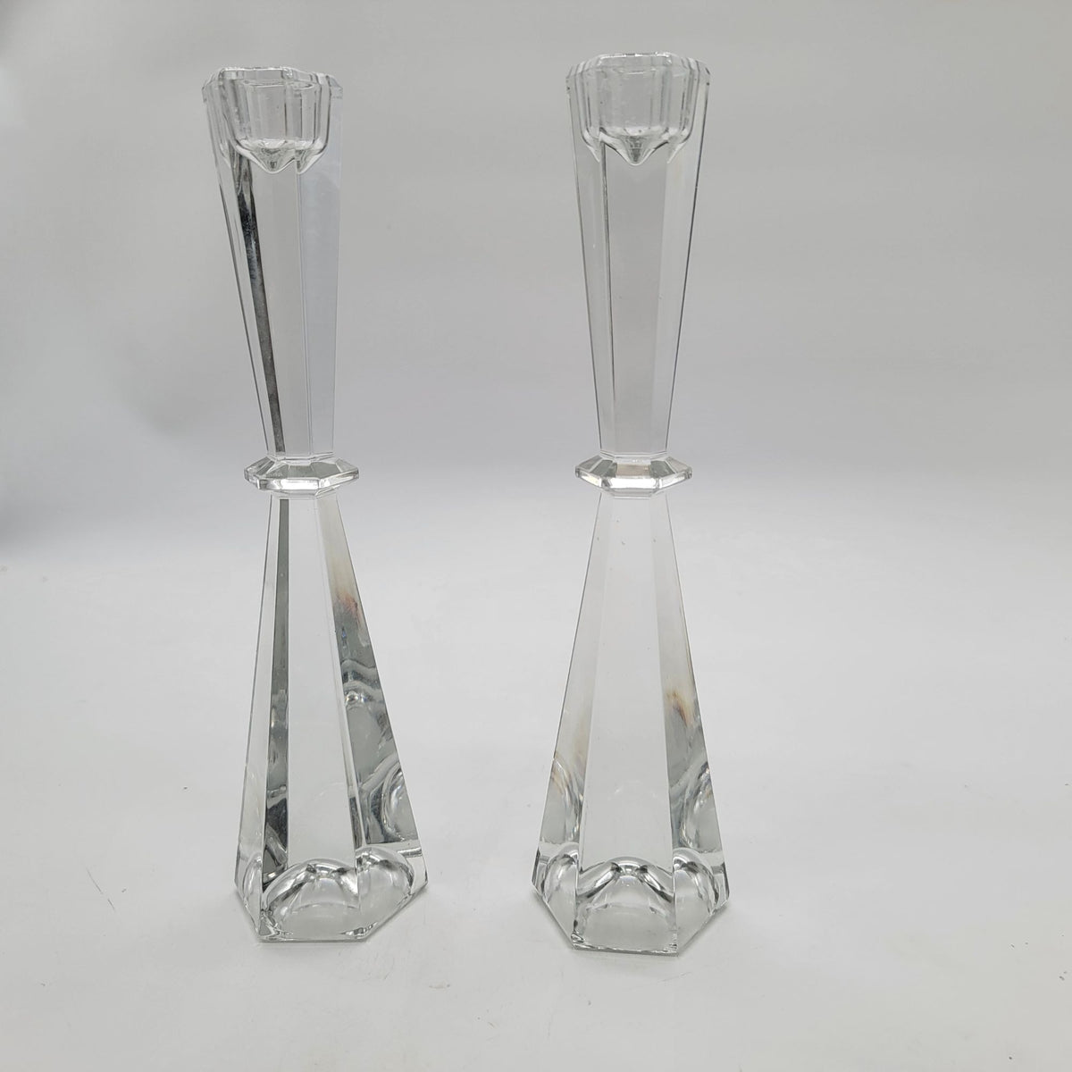 Vintage Austrian Inn Bleikristal Crystal Candlesticks