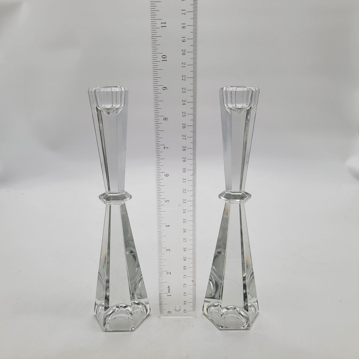 Vintage Austrian Inn Bleikristal Crystal Candlesticks