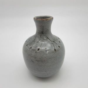 Vintage Signed 1997 Art Pottery Vase Blue Gray