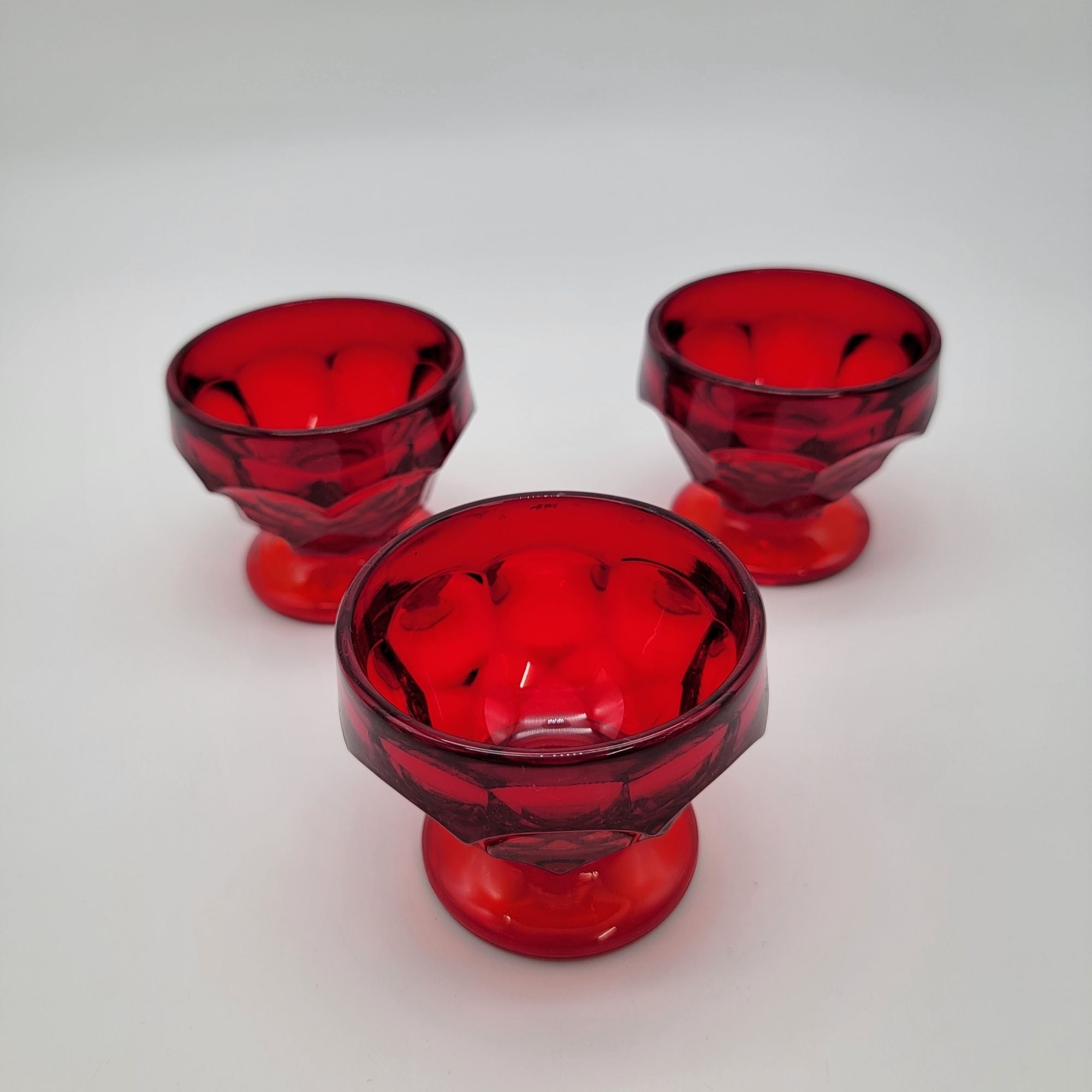Vintage Fenton Georgian Ruby Red Sherbet Glasses Set Of 3 – Niche Lady Shop