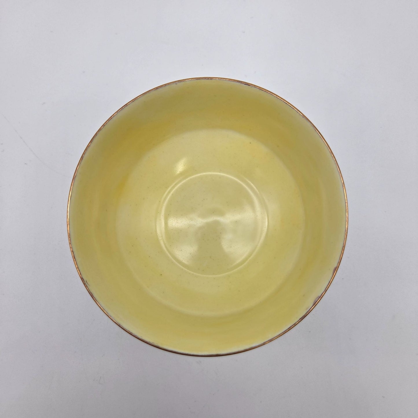 Antique Porcelain Chawan Japanese Tea Bowl Yellow