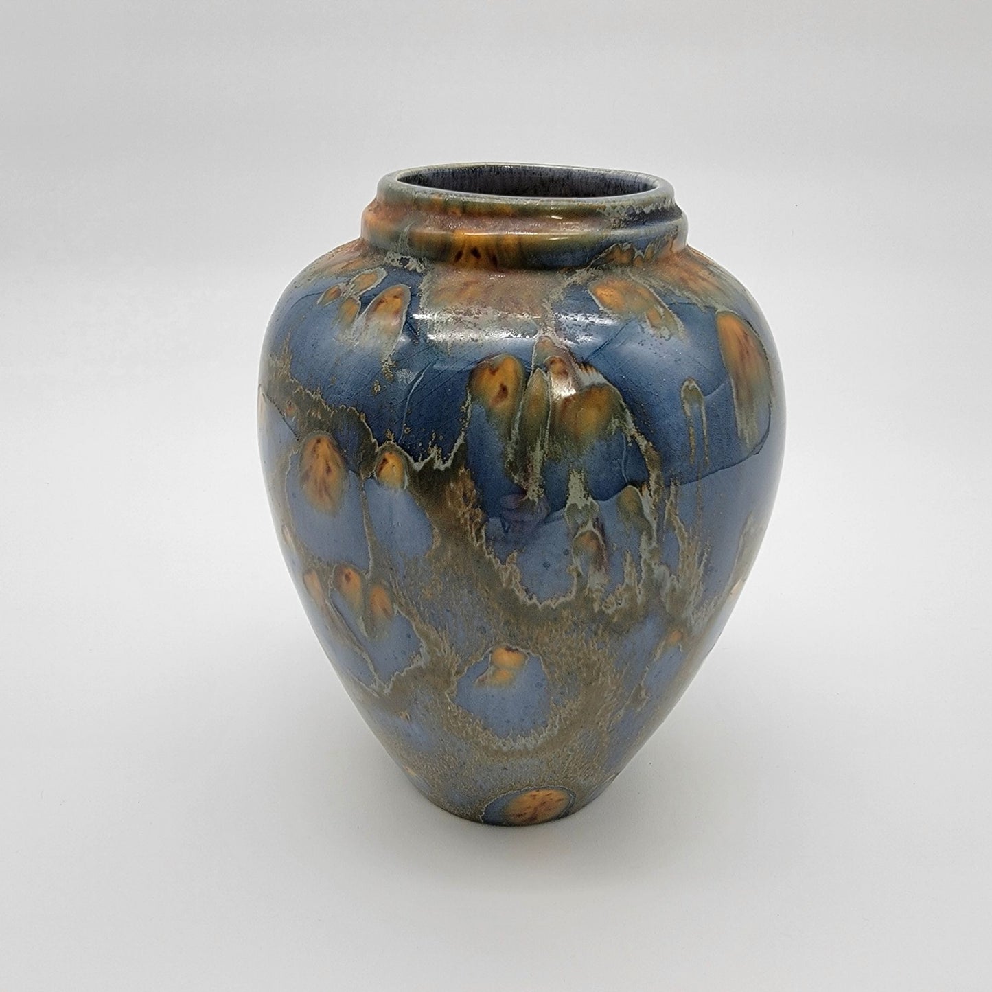 Vintage Signed Crystalline Glaze Art Pottery Vase