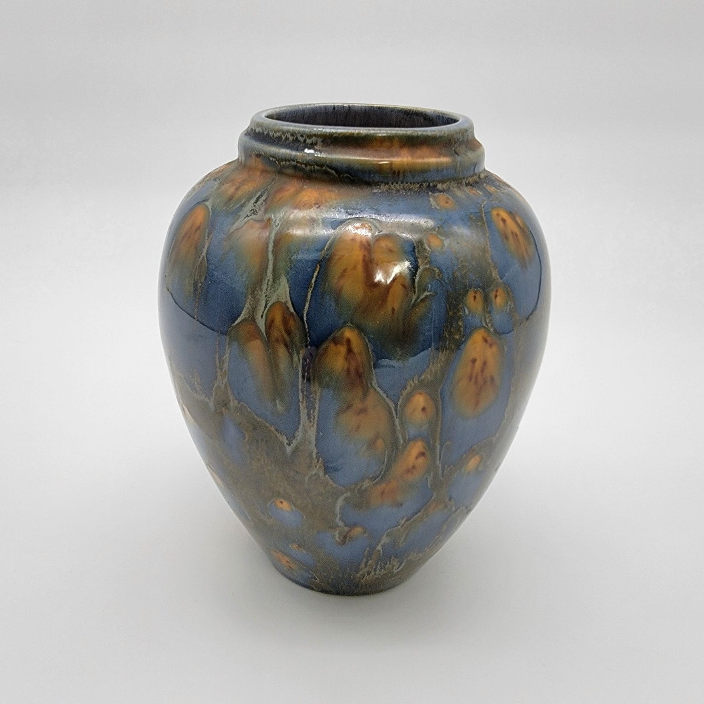 Vintage Signed Crystalline Glaze Art Pottery Vase