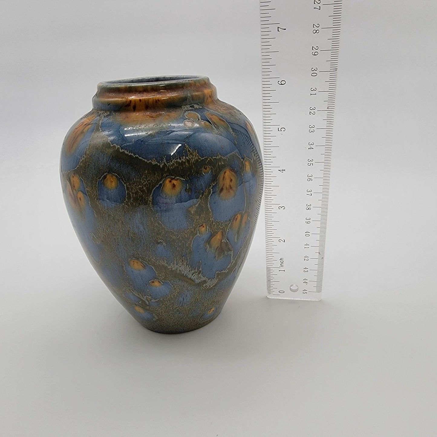 Vintage Signed Crystalline Glaze Art Pottery Vase