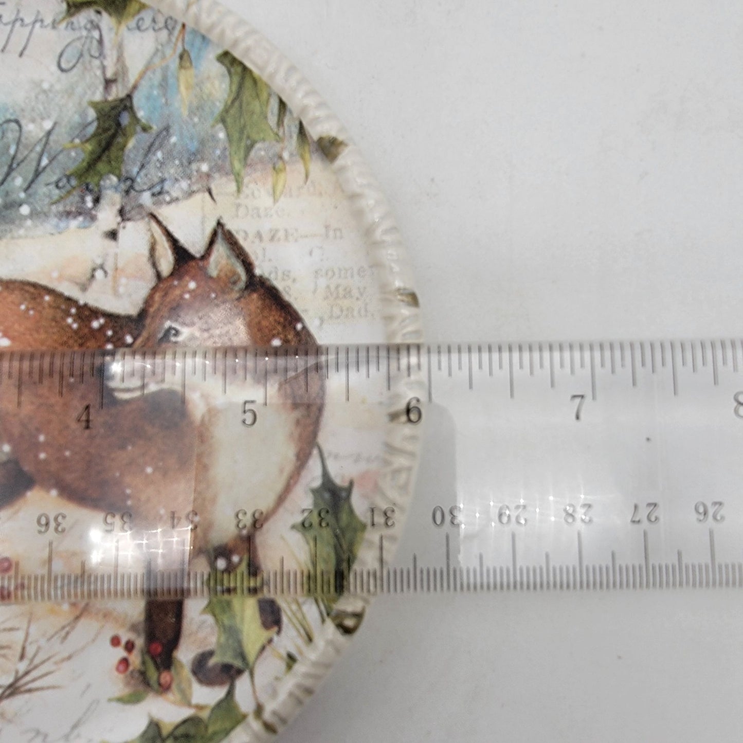 Certified International Fox Winter Scene Canape Plate