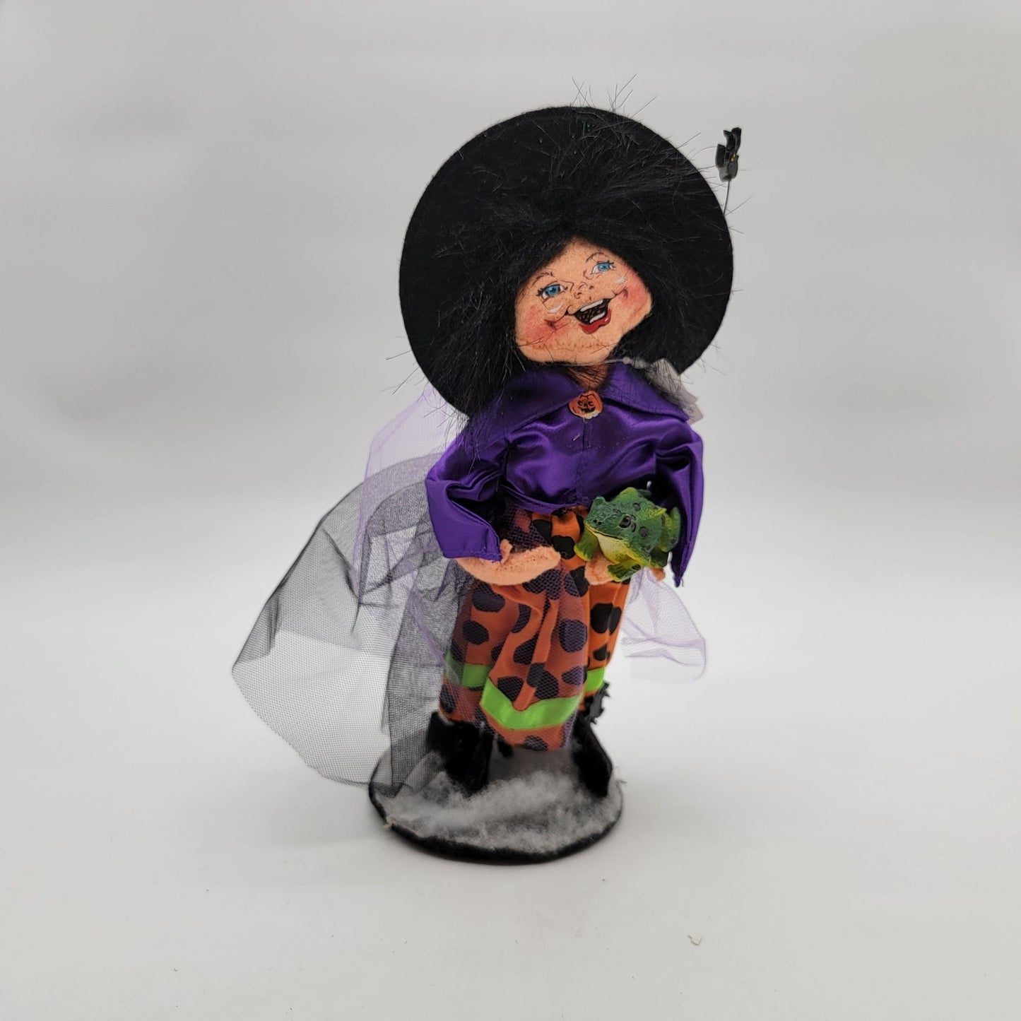 Annalee 75th Anniversary Dotty Witch Figure 10" With Frog