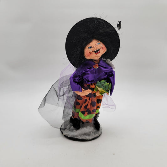 Annalee 75th Anniversary Dotty Witch Figure 10" With Frog
