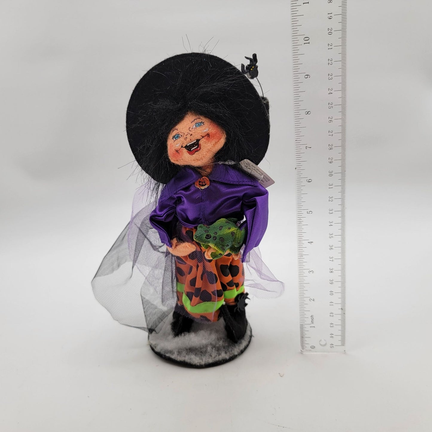 Annalee 75th Anniversary Dotty Witch Figure 10" With Frog