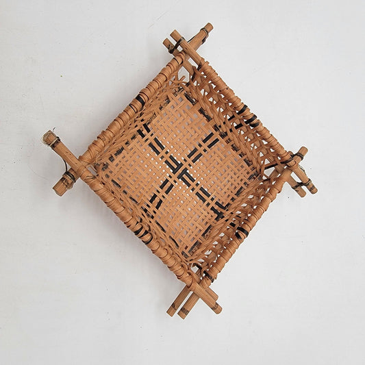 Small Wicker & Stick Cassava Sifter Basket