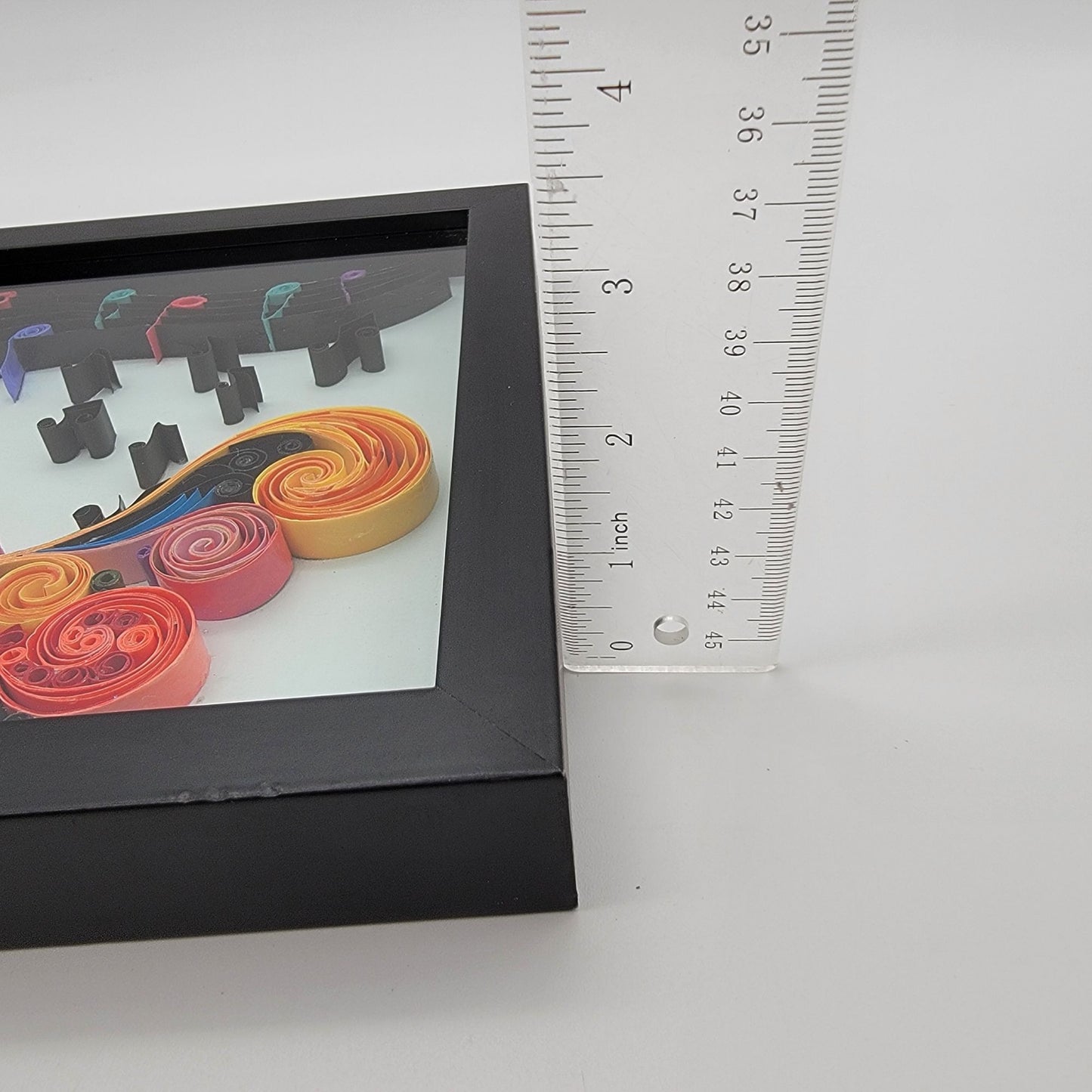 Colorful Paper Quilling Shadow Box Art Musical Heart