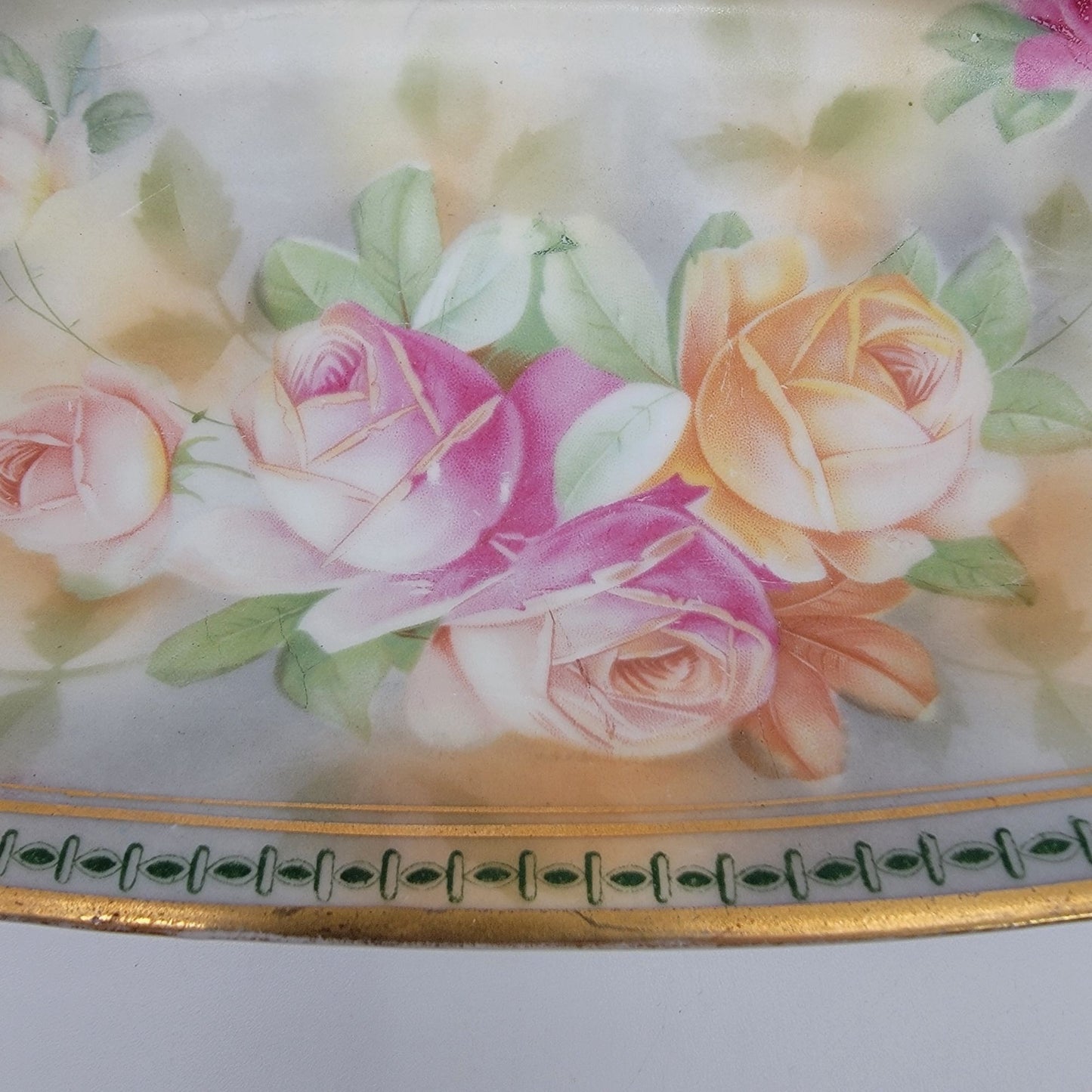 Antique Bavarian Johann Seltmann Porcelain Celery Dish